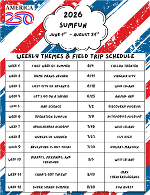 SUMFUN Field Trip Schedule